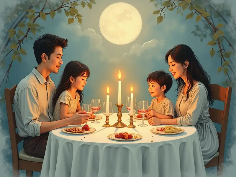 Illustration des Traums: Abendessen