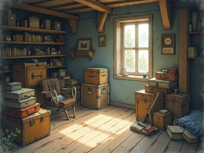 Illustration des Traums: Dachboden