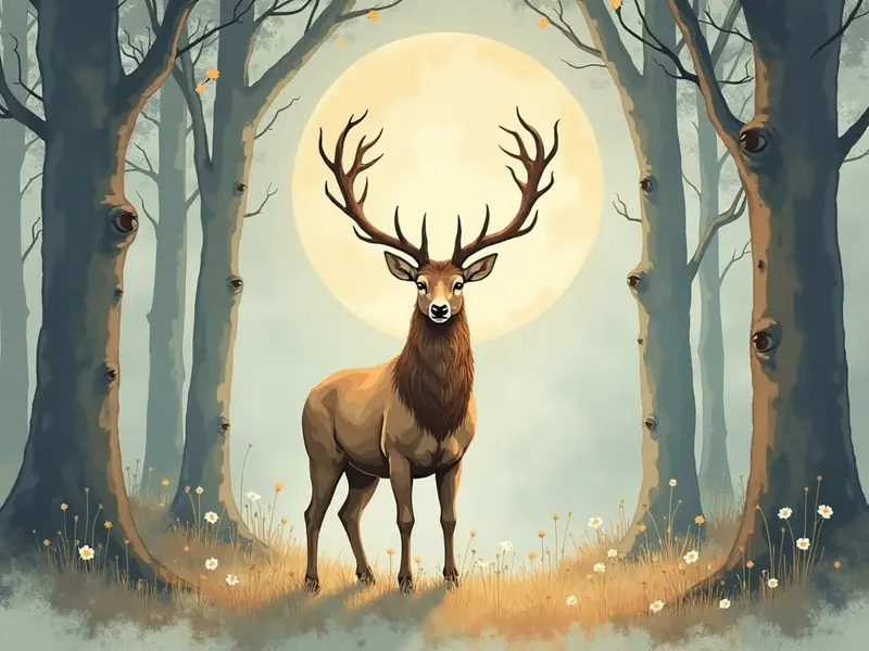 Illustration des Traums: der Hirsch