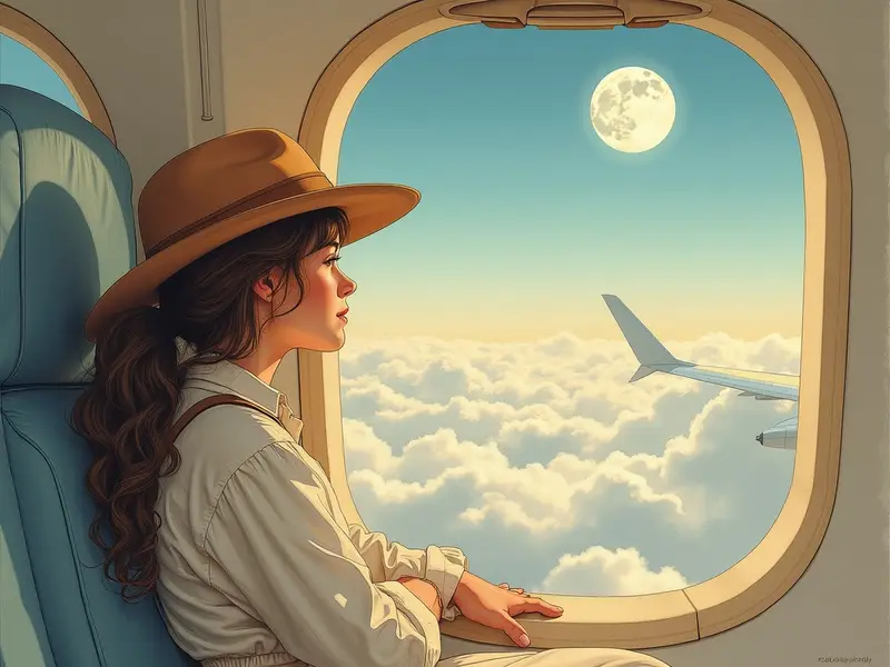 Illustration des Traums: Flug im Flugzeug
