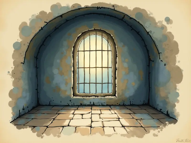 Illustration des Traums: Gefängniszelle