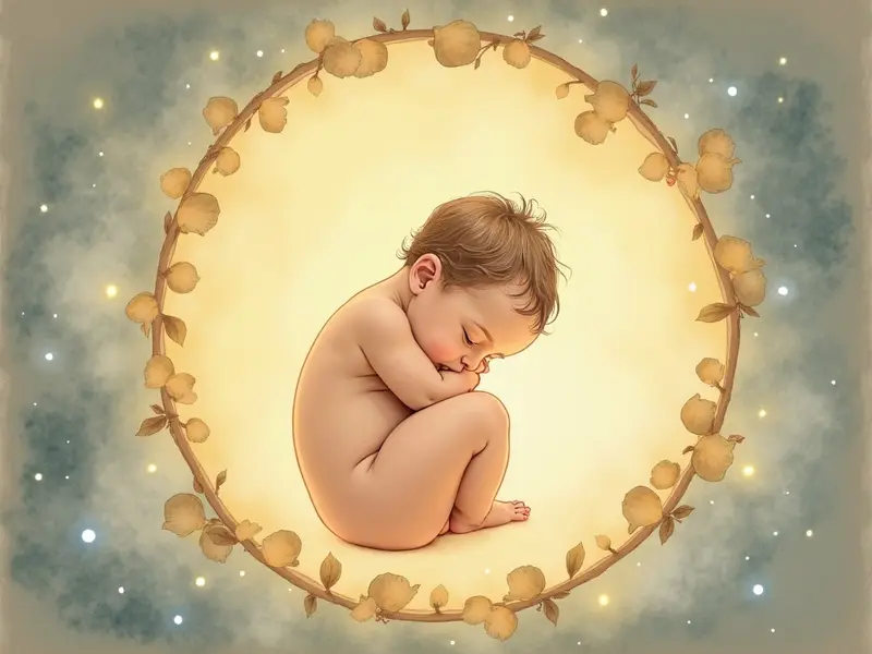Illustration des Traums: Kind im Bauch