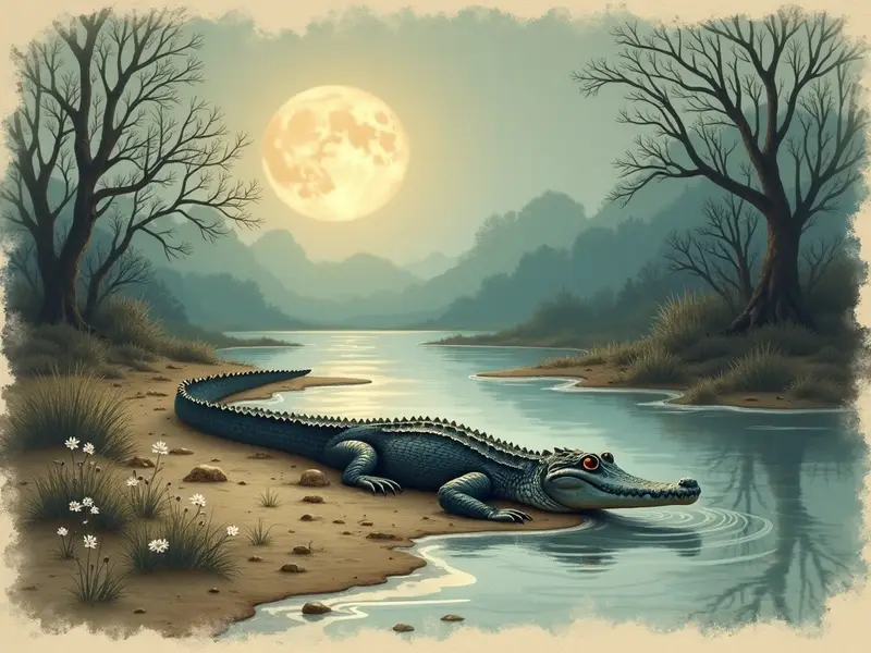 Illustration des Traums: Krokodil