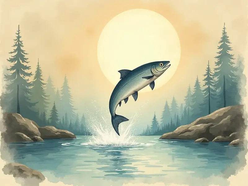 Illustration des Traums: Lachs