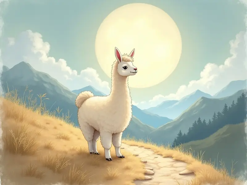 Illustration des Traums: Lama