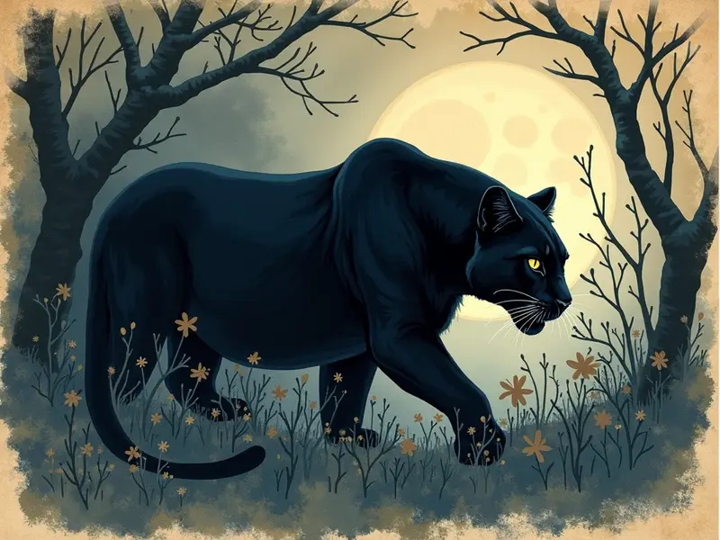 Illustration des Traums: Panther