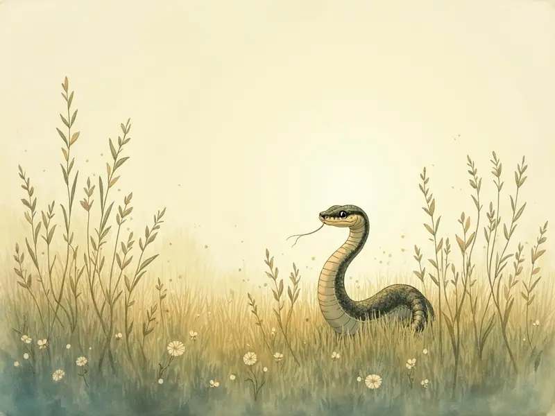 Illustration des Traums: Ringelnatter