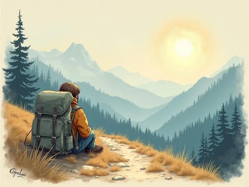 Illustration des Traums: Rucksack
