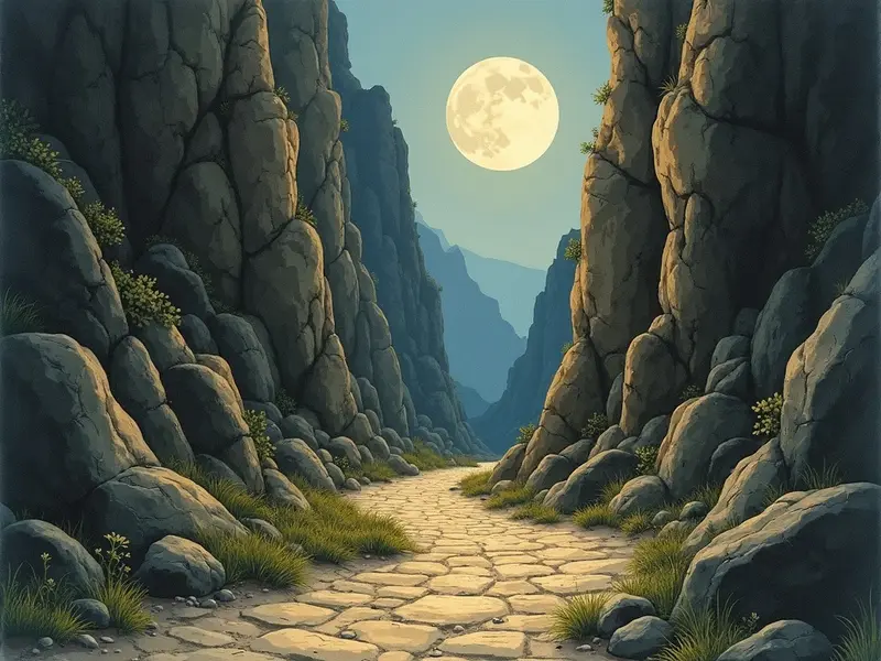 Illustration des Traums: Schlucht