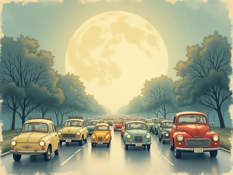 Illustration des Traums: Stau