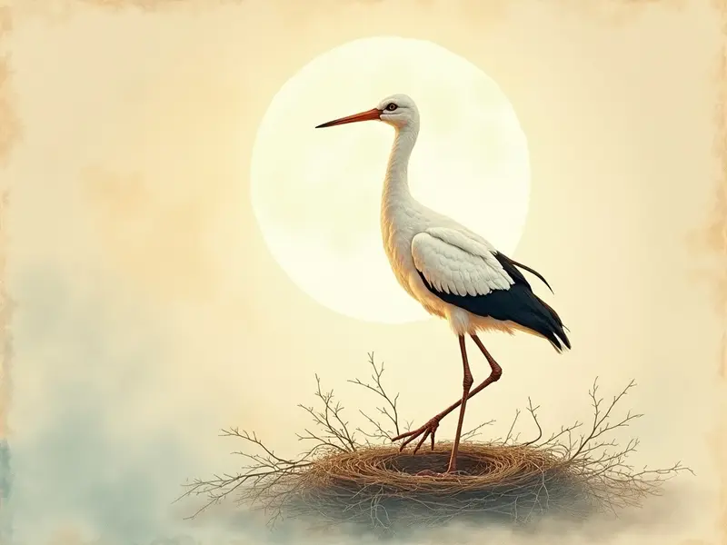 Illustration des Traums: Storch